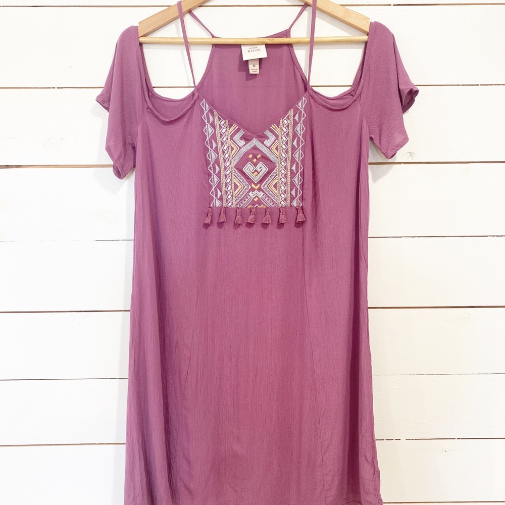 Plum pretty! Aztec Embroidered Dress
